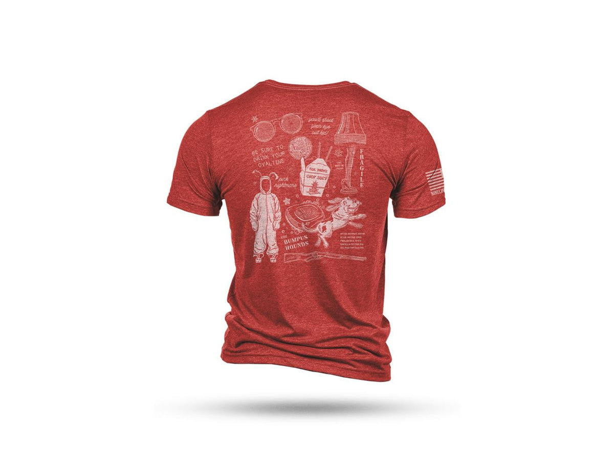 Nine Line Apparel Nine Line Xmas Story Triblend Short Sleeve Shirt Red XL CSTRYSCHEM-TSTRI-REDTRIBLEND-XL