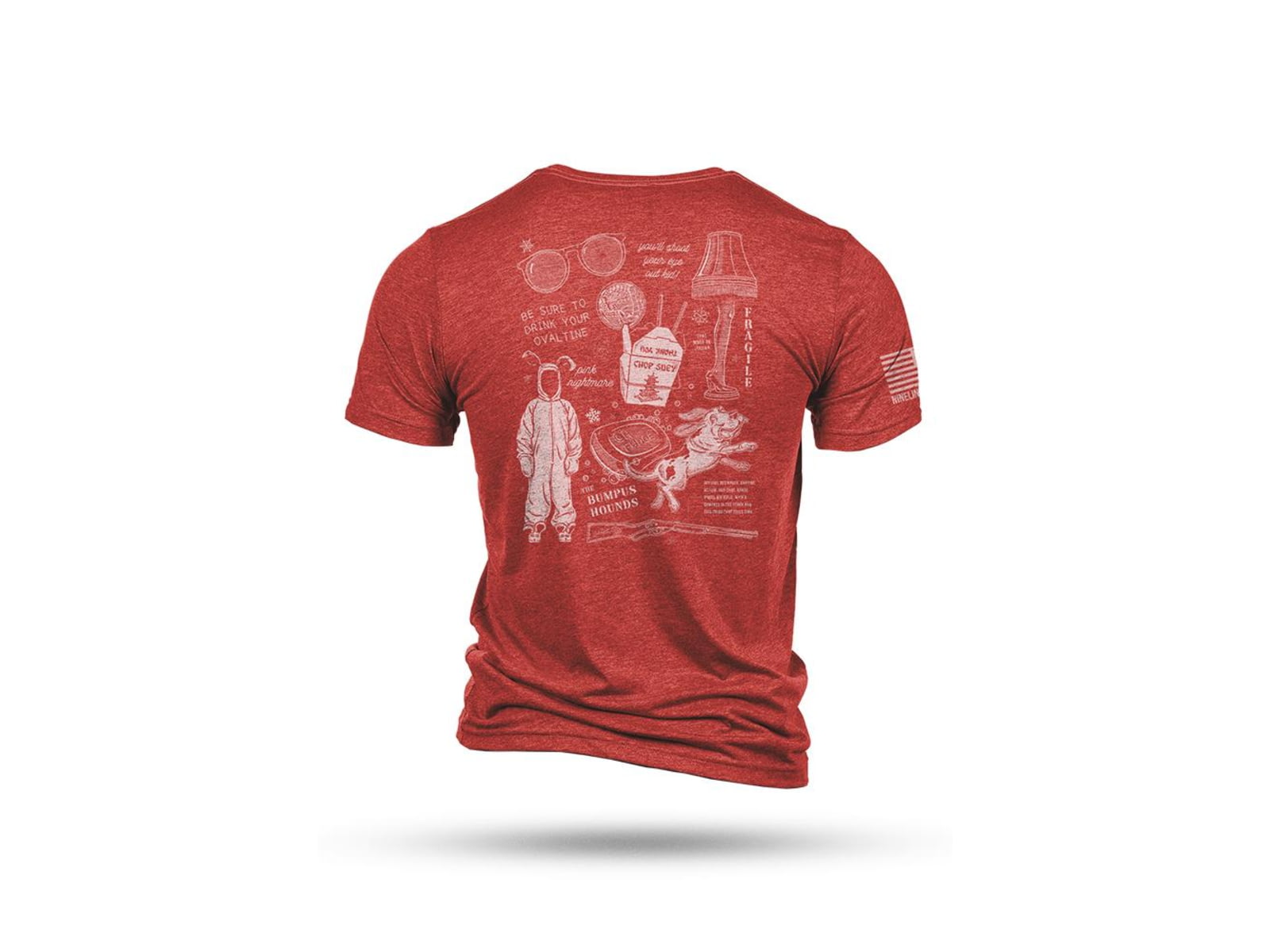 Nine Line Apparel Nine Line Xmas Story Triblend Short Sleeve Shirt Red S CSTRYSCHEM-TSTRI-REDTRIBLEND-S