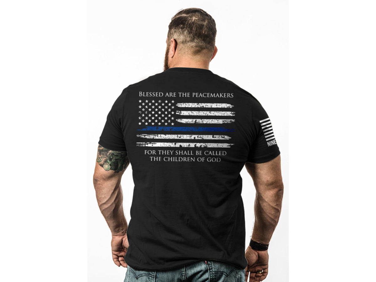Nine Line Thin Blue Line Graphic T-Shirts - Men's Black Small TBL-TS-BLACK-S