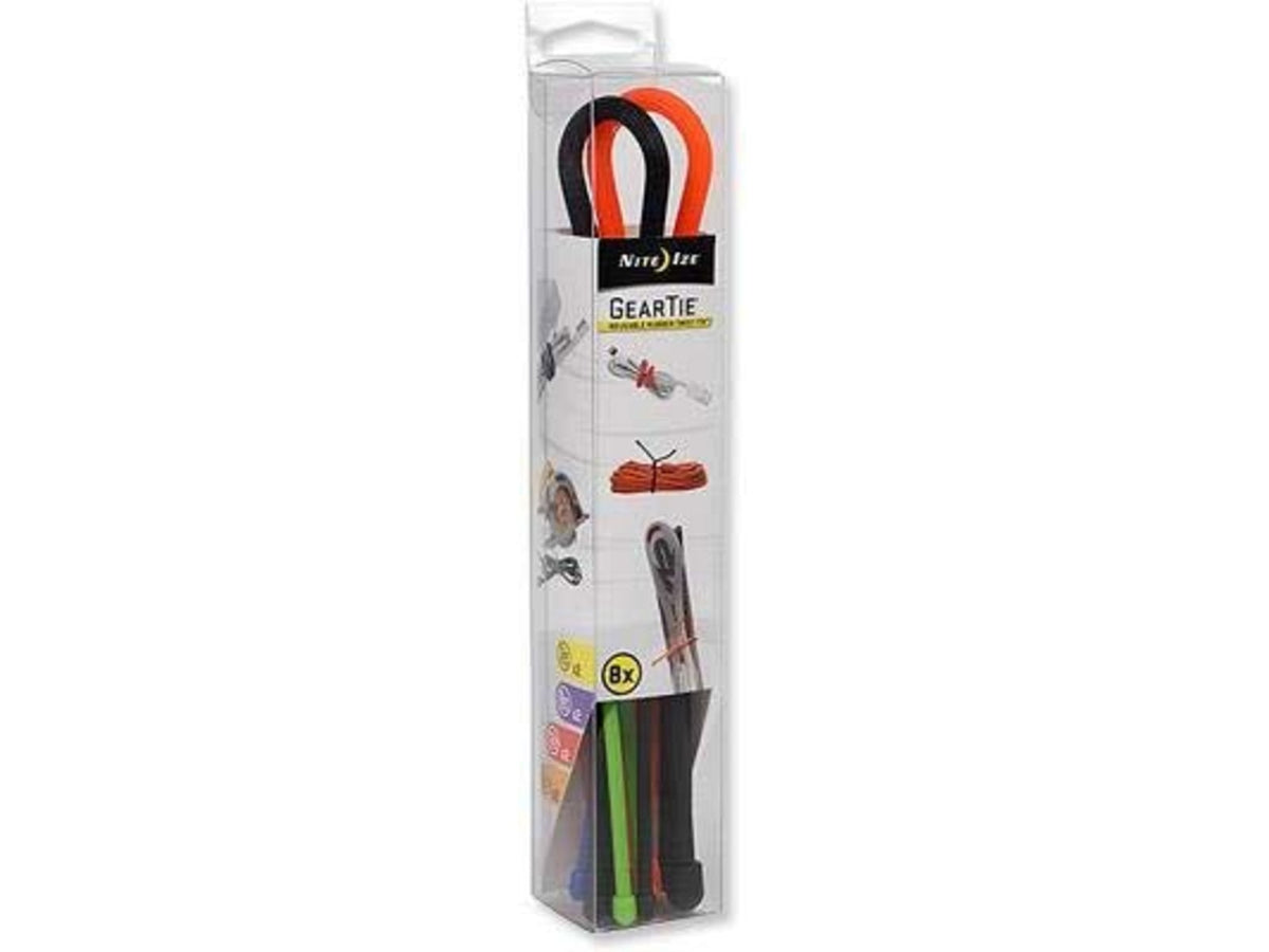 Nite Ize Gear Tie Box Combination Assortment PackPack of 8 GTBA-A2-R8