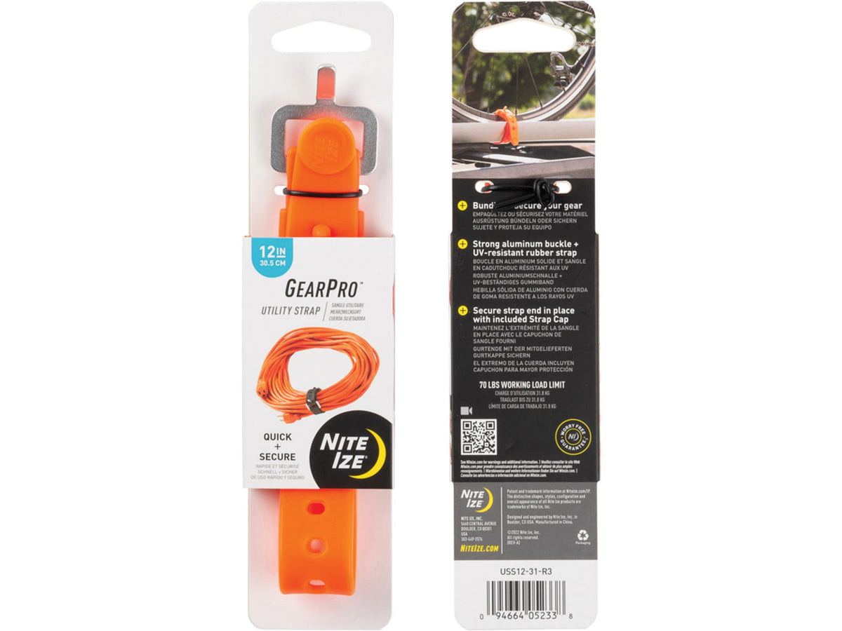 Nite Ize GearPro Utility Strap 12in Orange USS12-31-R3