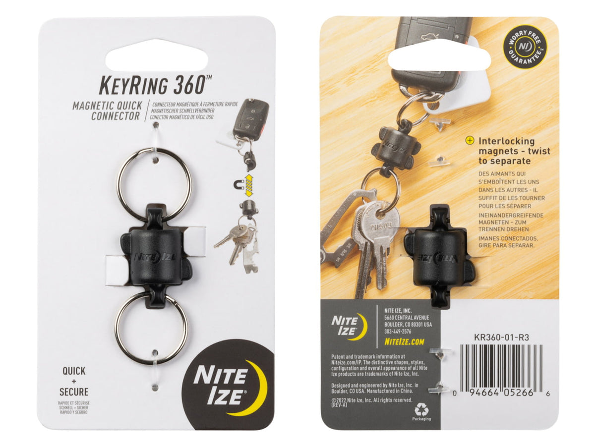 Nite Ize KeyRing 360 Magnetic Quick Connector Black KR360-01-R3