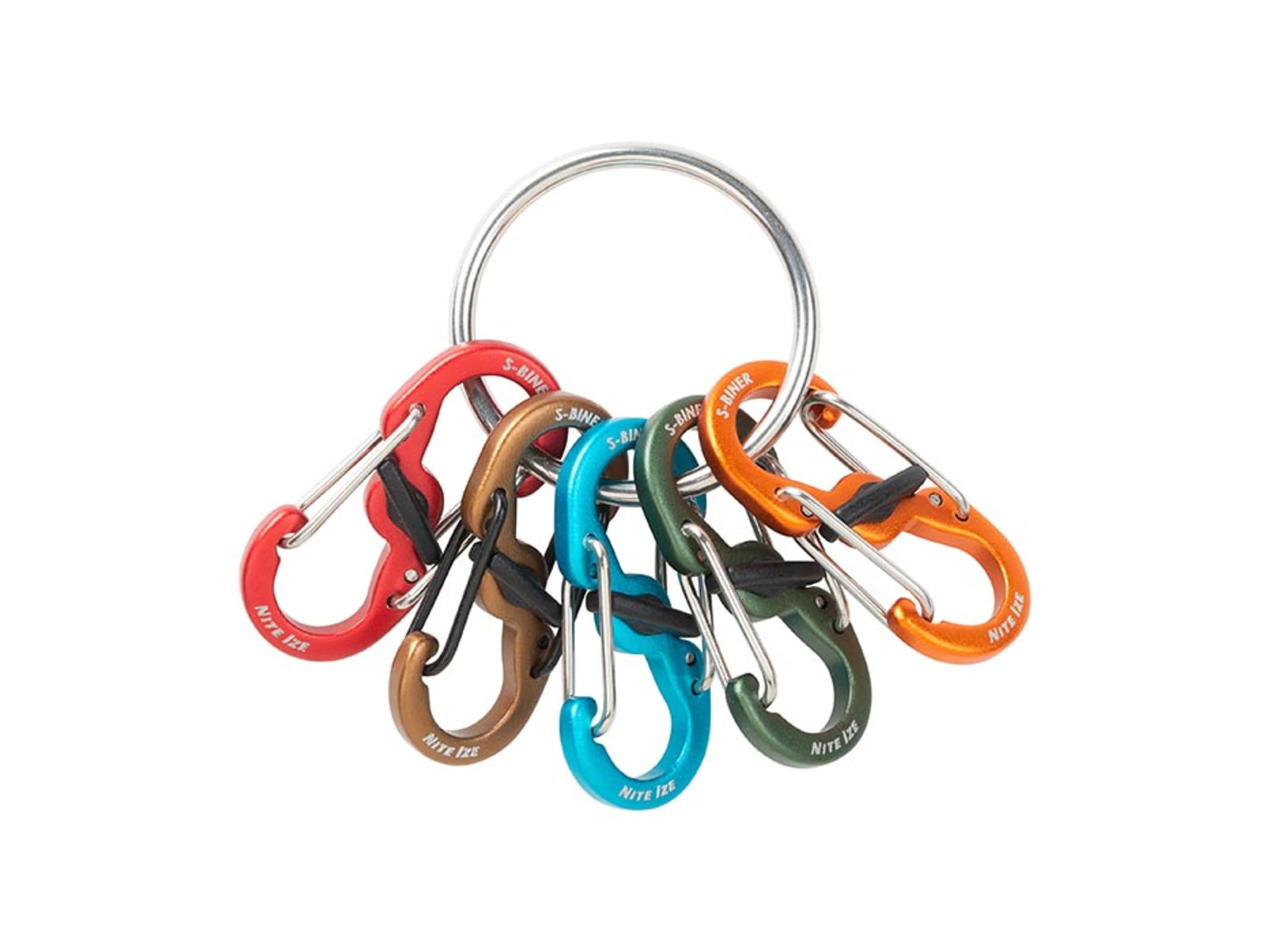 Nite Ize KeyRing Locker S-Biner Aluminum Aluminum KRGA-A1-R3