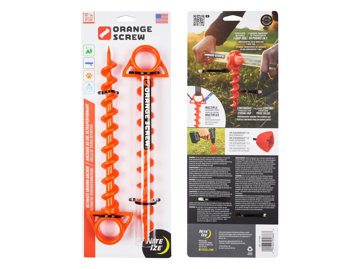 Nite Ize Large Ultimate Ground Anchor 2 Pack Orange OSL-31-2R3