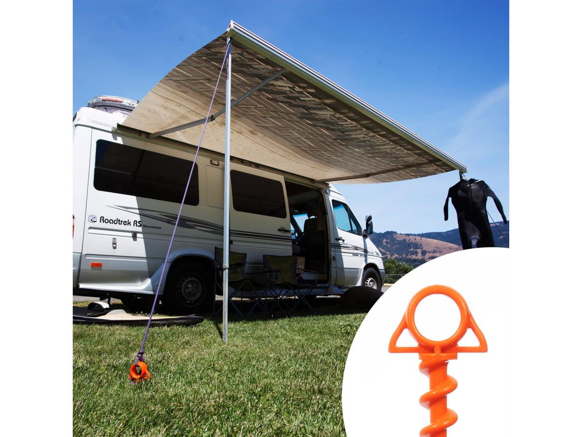 Nite Ize Large Ultimate Ground Anchor 2 Pack Orange OSL-31-2R3