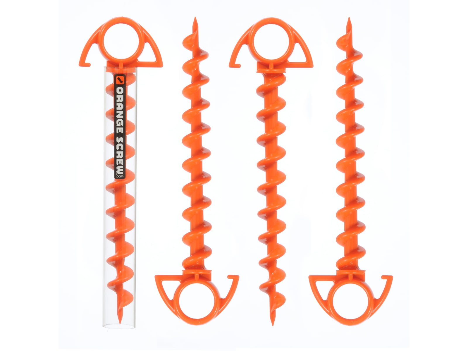 Nite Ize Small Ultimate Ground Anchor 4 Pack Orange OSS-31-4R3