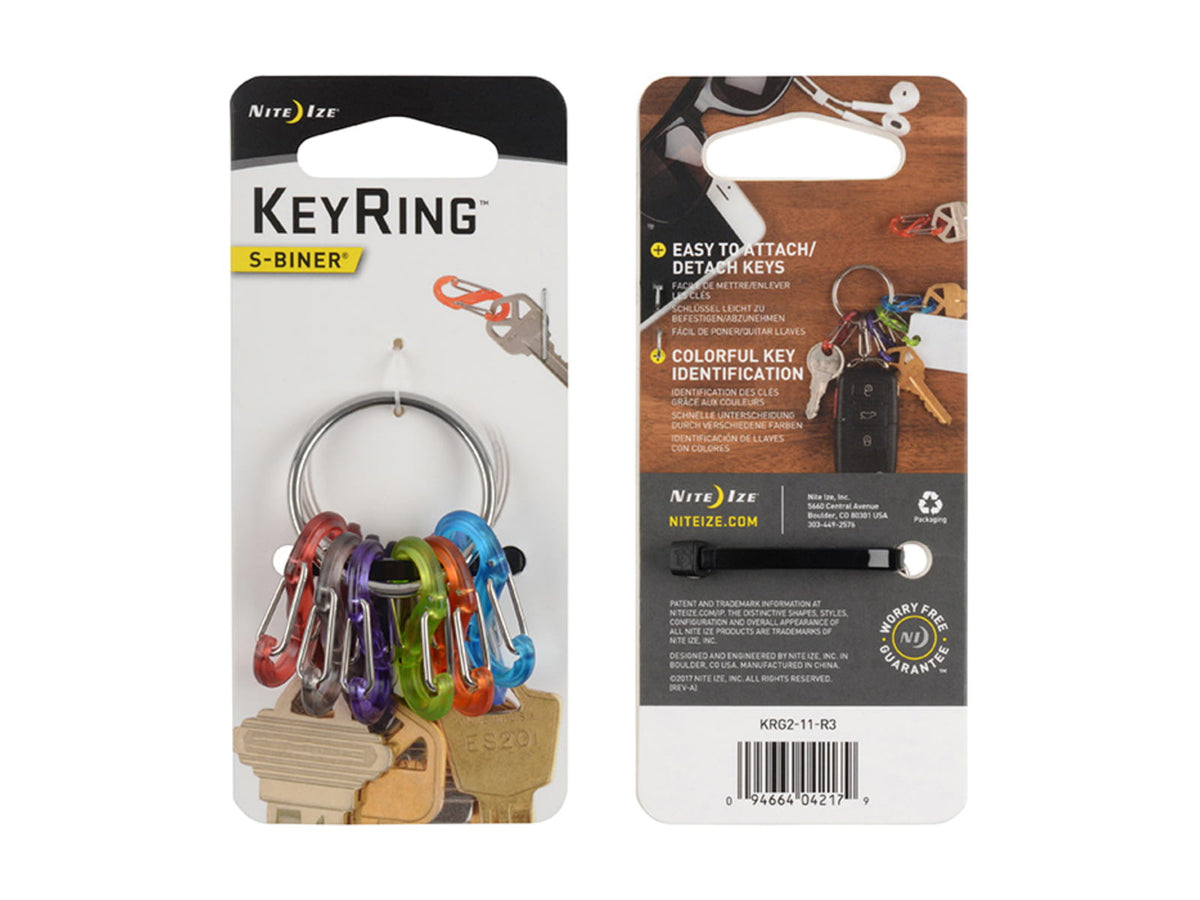 Nite Ize S-Biner KeyRing Stainless KRG2-11-R3