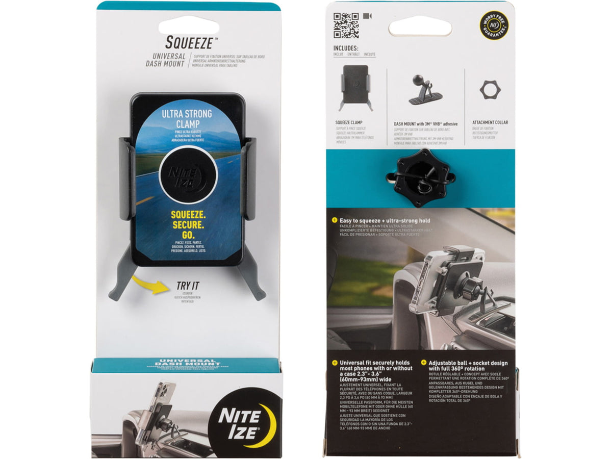 Nite Ize Squeeze Dash Mount 2.3in - 3.6in Wide SUDK-01-R8