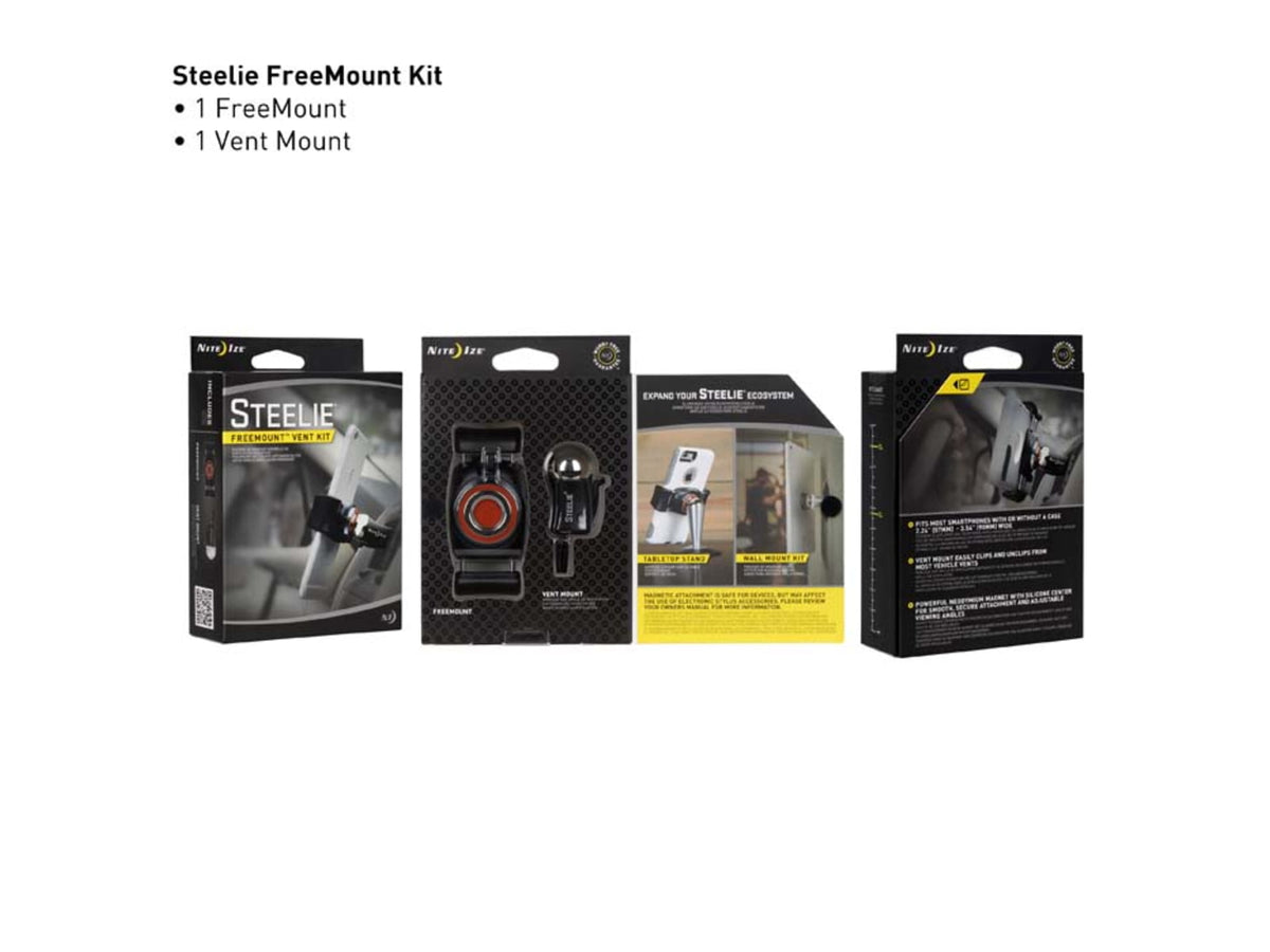 Nite Ize Steelie FreeMount Kit Black STFK-01-R8