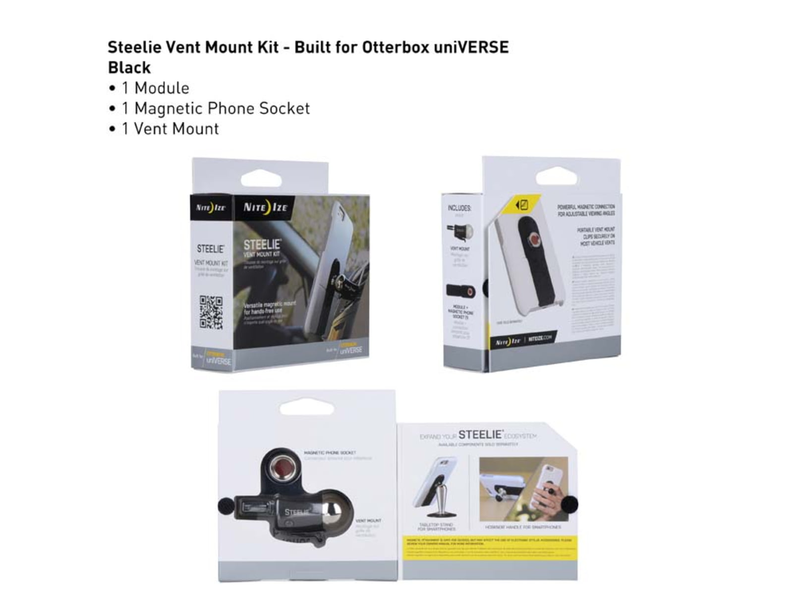 Nite Ize Steelie Replacement Adhesive Kit for Dash Mount and Phone Socket Universal STUAR-01-R8