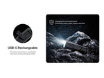 Nitecore EDC17 Rechargeable EDC Flat Lithium Ion 1500 Lumens Flashlight w/White LED UV and Green Laser Black