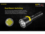 Nitecore CI7 White/Infrared IR CREE XP-G3 S3 LED Flashlight 18650 White 2500 Lumens Black