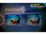 Nitecore DL20 100m Underwater Submersible 1000 Lumen Dive Light with Red Light Black 6952506405275