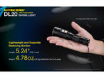 Nitecore DL20 100m Underwater Submersible 1000 Lumen Dive Light with Red Light Black 6952506405275