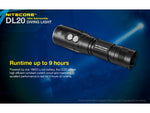 Nitecore DL20 100m Underwater Submersible 1000 Lumen Dive Light with Red Light Black 6952506405275