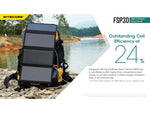 Nitecore FSP30 30W Foldable Solar Panel Black