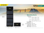 Nitecore FSP30 30W Foldable Solar Panel Black