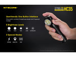 Nitecore HC35 CREE XP-G3 S3 LEDs USB Rechargeable Headlamp 21700 White 2700 Lumens Black