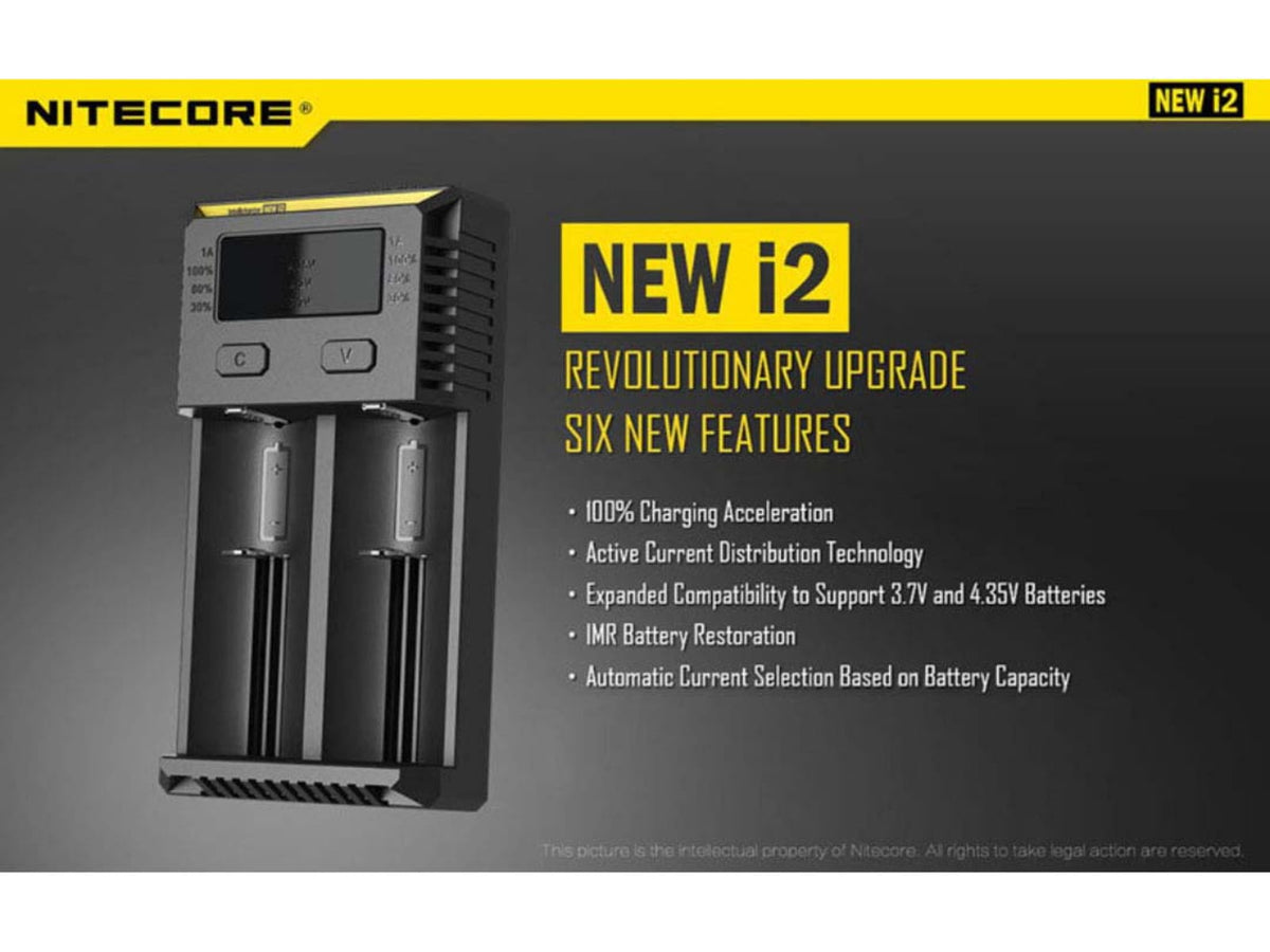 Nitecore I4 Intellicharger 2-Slot Universal Battery Charger Black 6952506491384