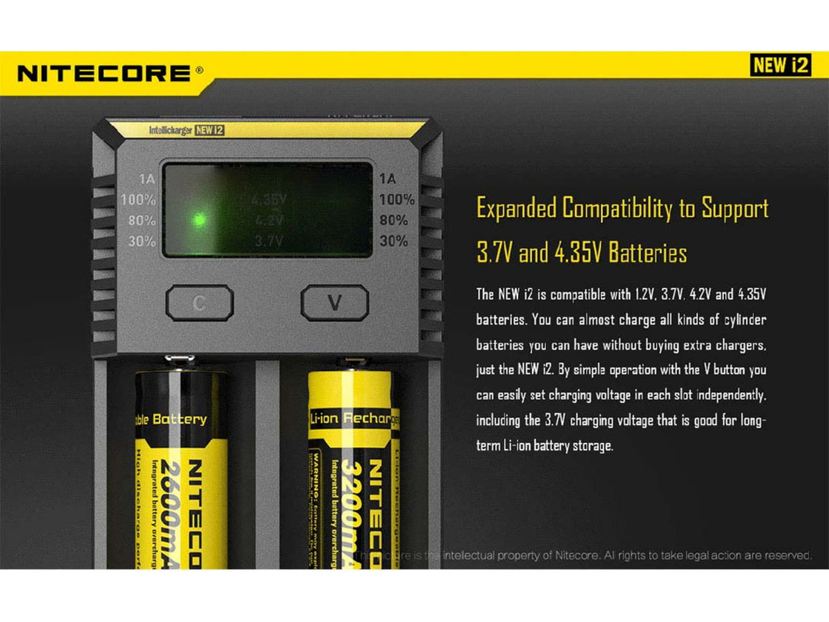 Nitecore I4 Intellicharger 2-Slot Universal Battery Charger Black 6952506491384