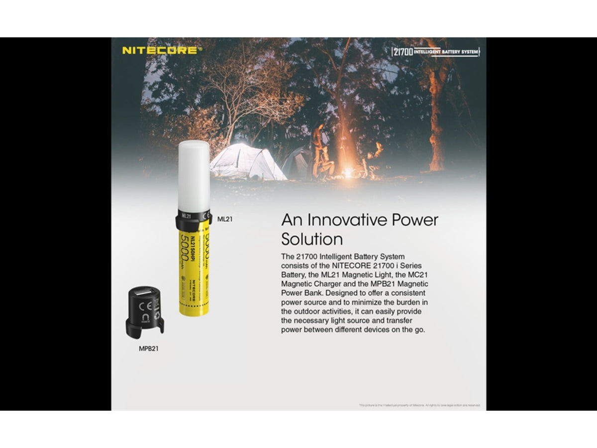 Nitecore Intelligent 21700 Battery System w/Lantern & Charger 21700 Black 6952506493906