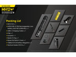 Nitecore MH12 v2 CREE XP-L2 V6 LED USB-C Rechargeable Flashlight w/5000mAh Battery 21700 White 1200 Lumens Black