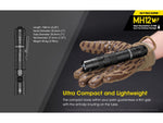 Nitecore MH12 v2 CREE XP-L2 V6 LED USB-C Rechargeable Flashlight w/5000mAh Battery 21700 White 1200 Lumens Black