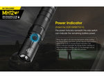Nitecore MH12 v2 CREE XP-L2 V6 LED USB-C Rechargeable Flashlight w/5000mAh Battery 21700 White 1200 Lumens Black