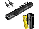 Nitecore MH12 v2 CREE XP-L2 V6 LED USB-C Rechargeable Flashlight w/5000mAh Battery 21700 White 1200 Lumens Black