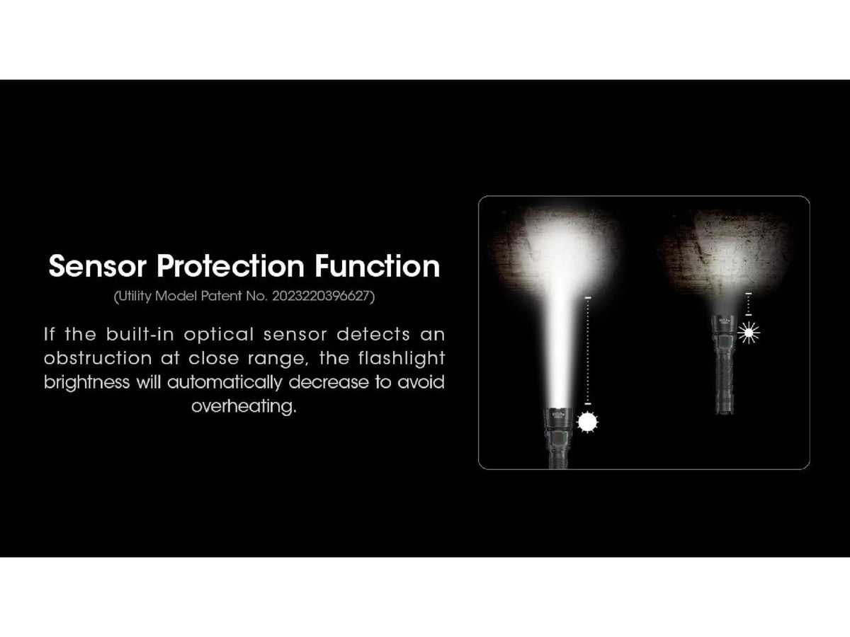 Nitecore MH25 Pro UHi40 LED Rechargeable Flashlight 3300 Lumens Black
