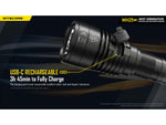 Nitecore MH25 v2 High Performance White USB-C Rechargeable Flashlight 21700 White 1300 Lumens Black