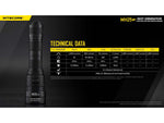 Nitecore MH25 v2 High Performance White USB-C Rechargeable Flashlight 21700 White 1300 Lumens Black