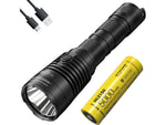 Nitecore MH25 v2 High Performance White USB-C Rechargeable Flashlight 21700 White 1300 Lumens Black
