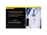 Nitecore MT06MD Nichia 219B 2xAAA LED Penlight w/Pupil Gauge White 180 Lumens Black