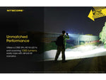Nitecore MT21C CREE XP-L HD V6 LED Multifunctional 90 Degree Adjustable Flashlight 18650 White 1000 Lumens Black