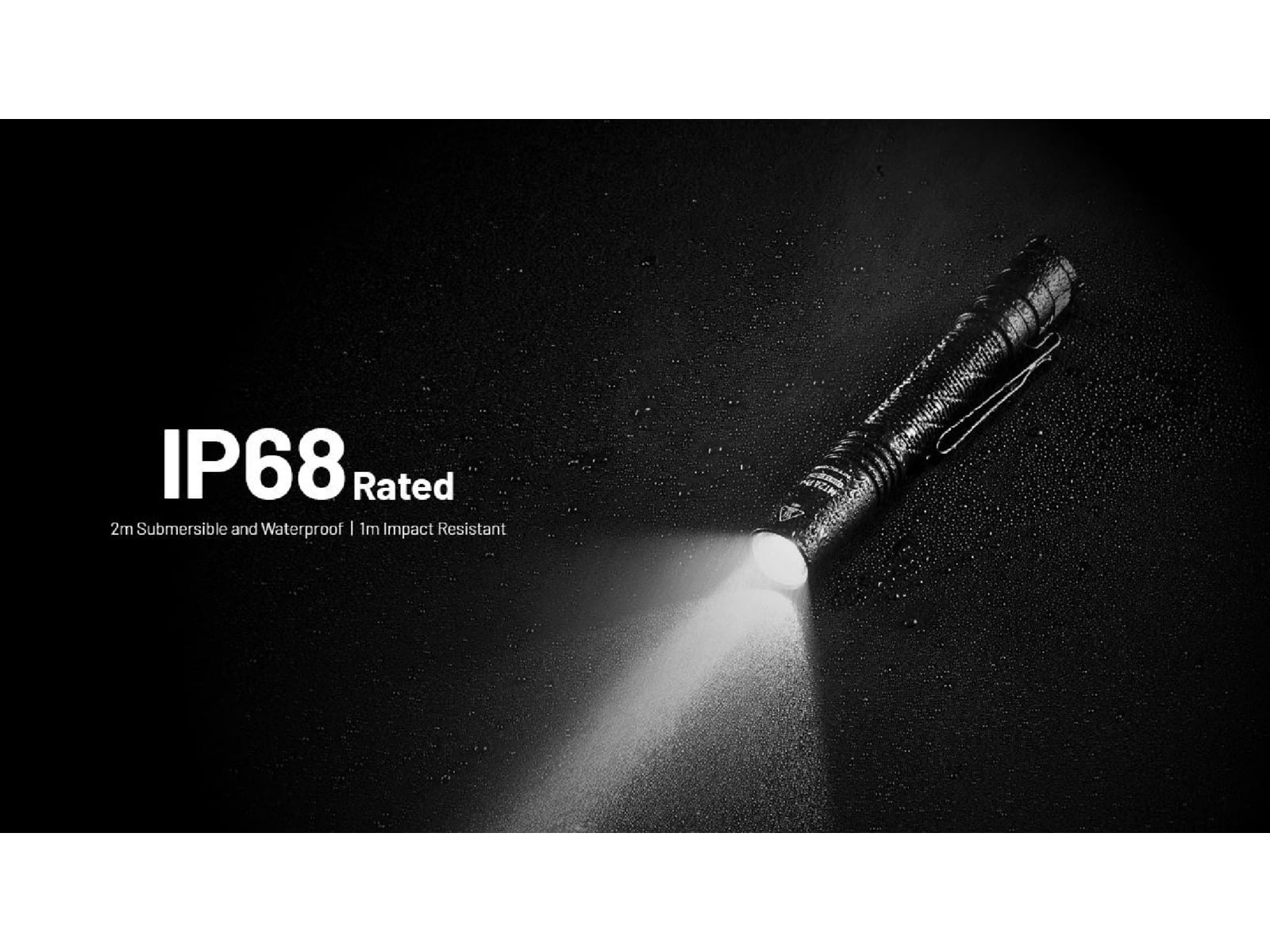 Nitecore MT2A Pro LED EDC Rechargeable Flashlight AA 1000 Lumen Black