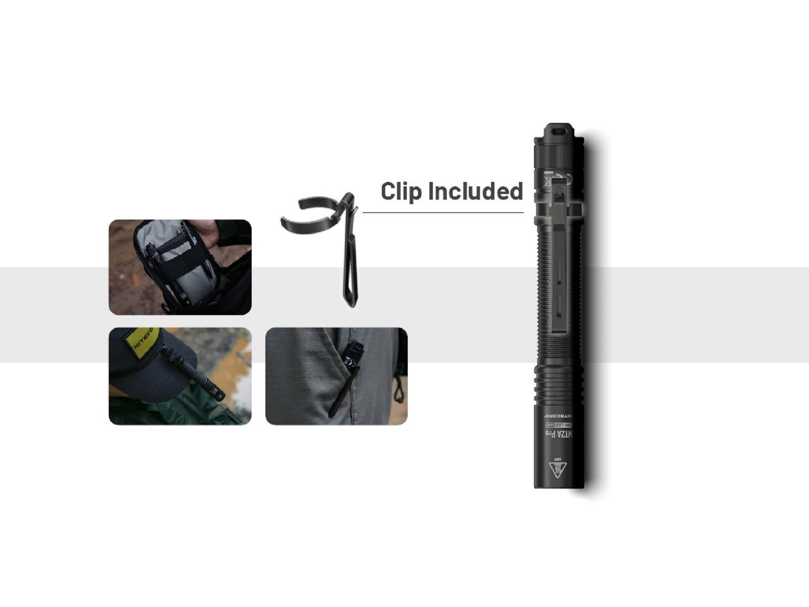 Nitecore MT2A Pro LED EDC Rechargeable Flashlight AA 1000 Lumen Black
