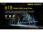 Nitecore New P30 CREE XP-L HI V3 LED 676 Yard Long Throw Hunting Flashlight 21700 White 1000 Lumens Black