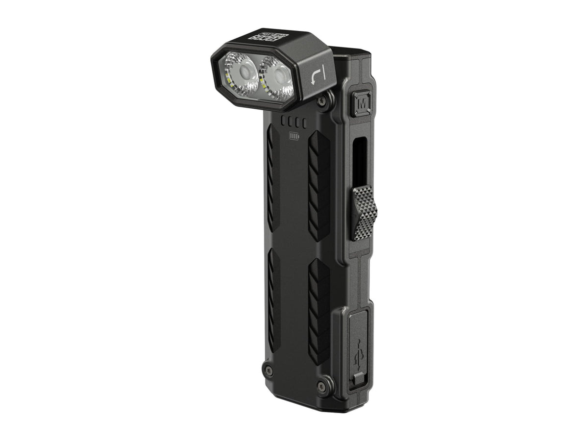 Nitecore EDC09 Swivel Head Rechargeable EDC Flat Lithium Ion 1600 Lumens LED Flashlight Black