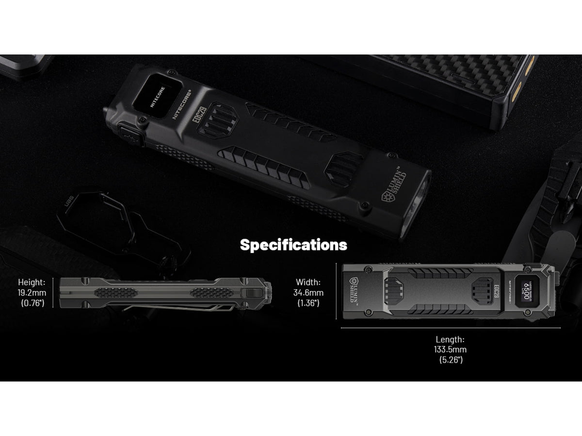 Nitecore EDC29 6500 Lumen 2500 Li-Ion USB-C Rechargeable LED Flat EDC Flashlight OD Green EDC29-GN