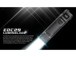 Nitecore EDC29 6500 Lumen 2500 Li-Ion USB-C Rechargeable LED Flat EDC Flashlight OD Green EDC29-GN