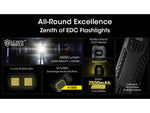Nitecore EDC29 6500 Lumen 2500 Li-Ion USB-C Rechargeable LED Flat EDC Flashlight OD Green EDC29-GN