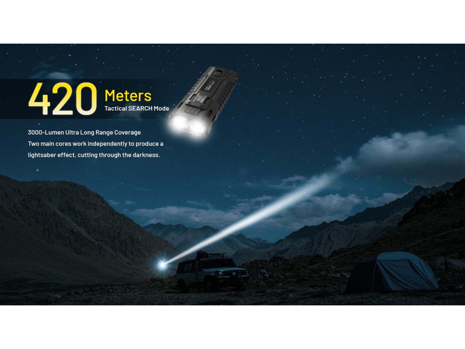 Nitecore EDC37 USB-C Rechargeable 8000 Lumens LED EDC Flashlight Black
