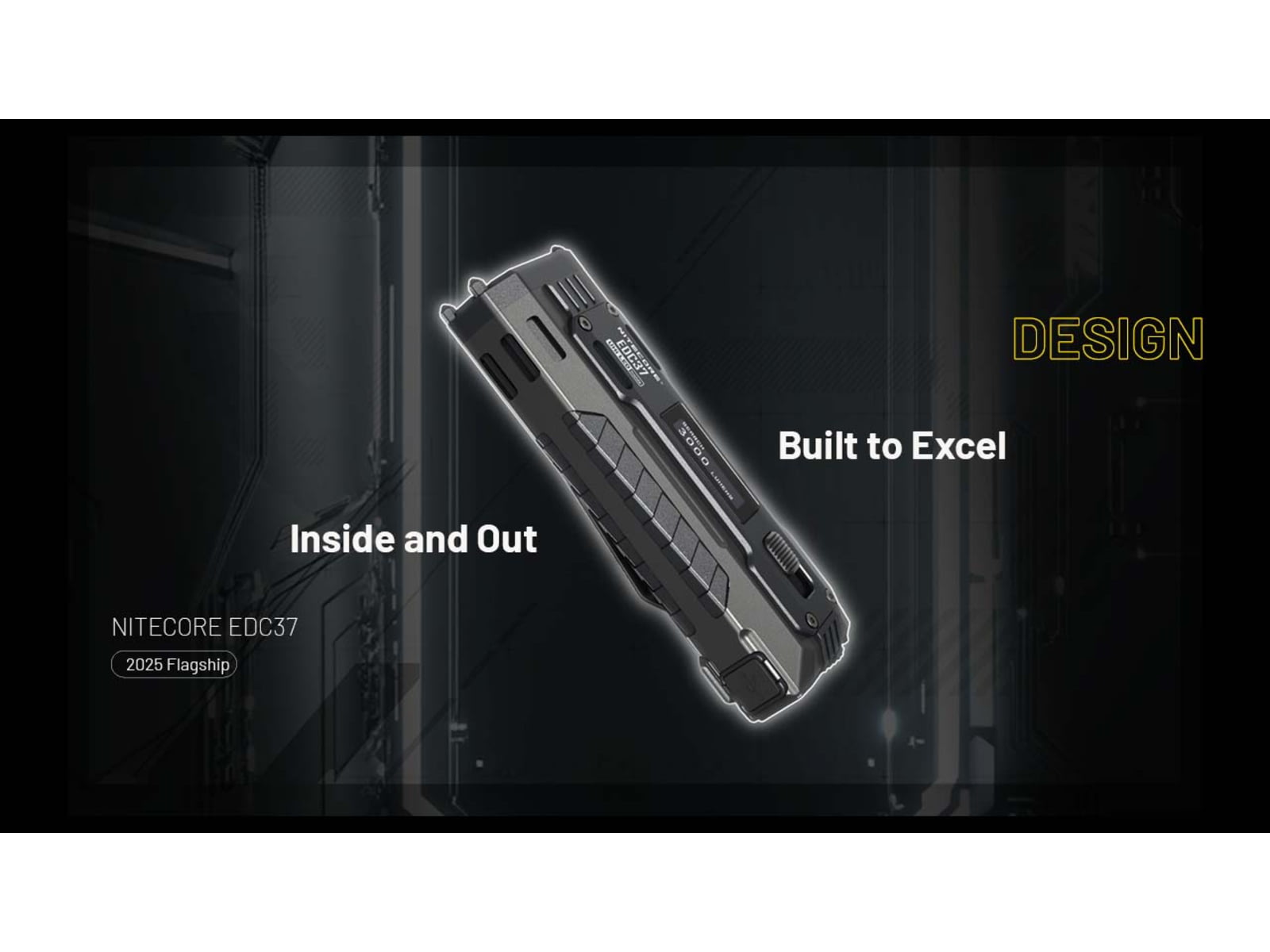 Nitecore EDC37 USB-C Rechargeable 8000 Lumens LED EDC Flashlight Black