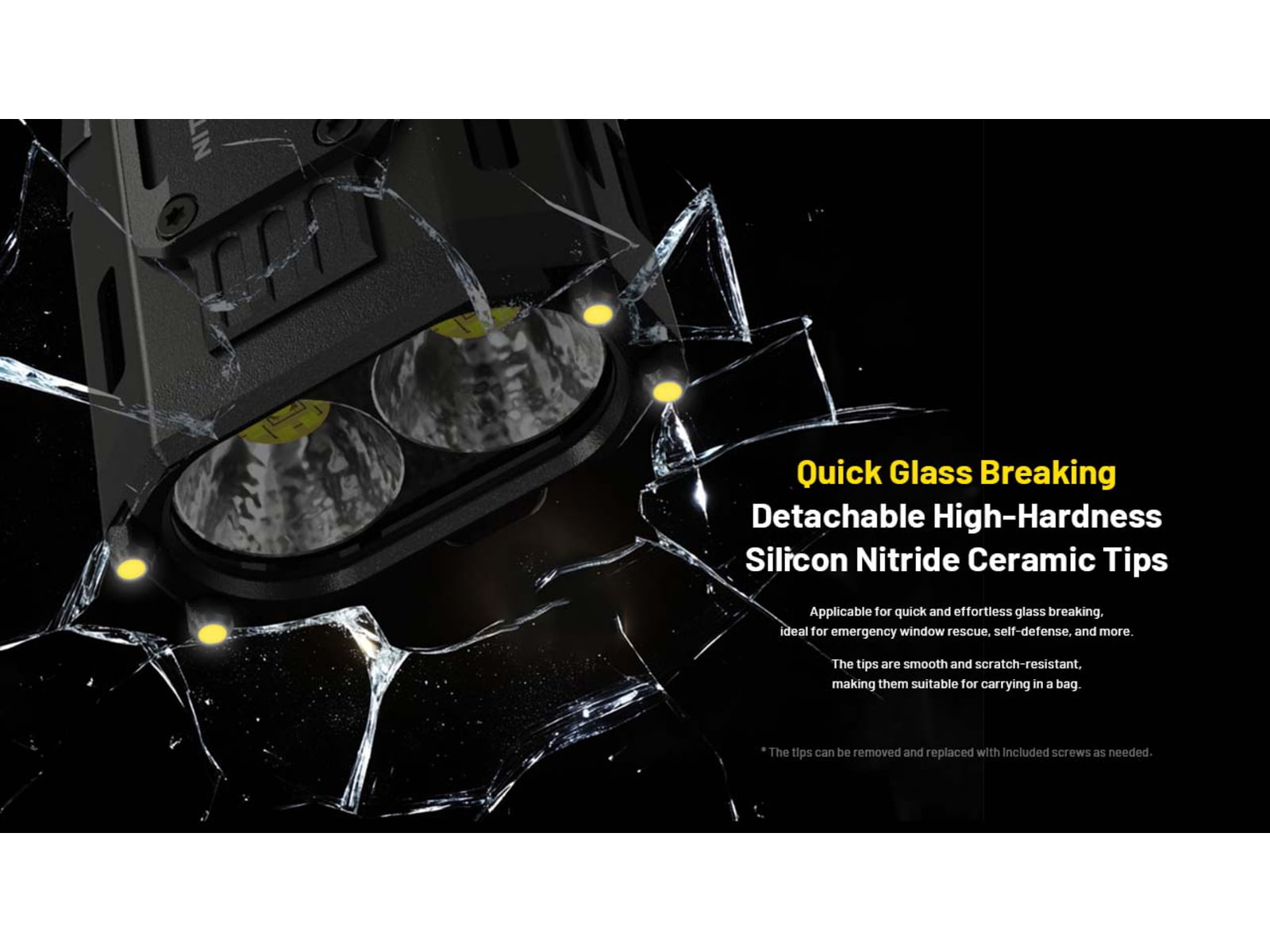 Nitecore EDC37 USB-C Rechargeable 8000 Lumens LED EDC Flashlight Black