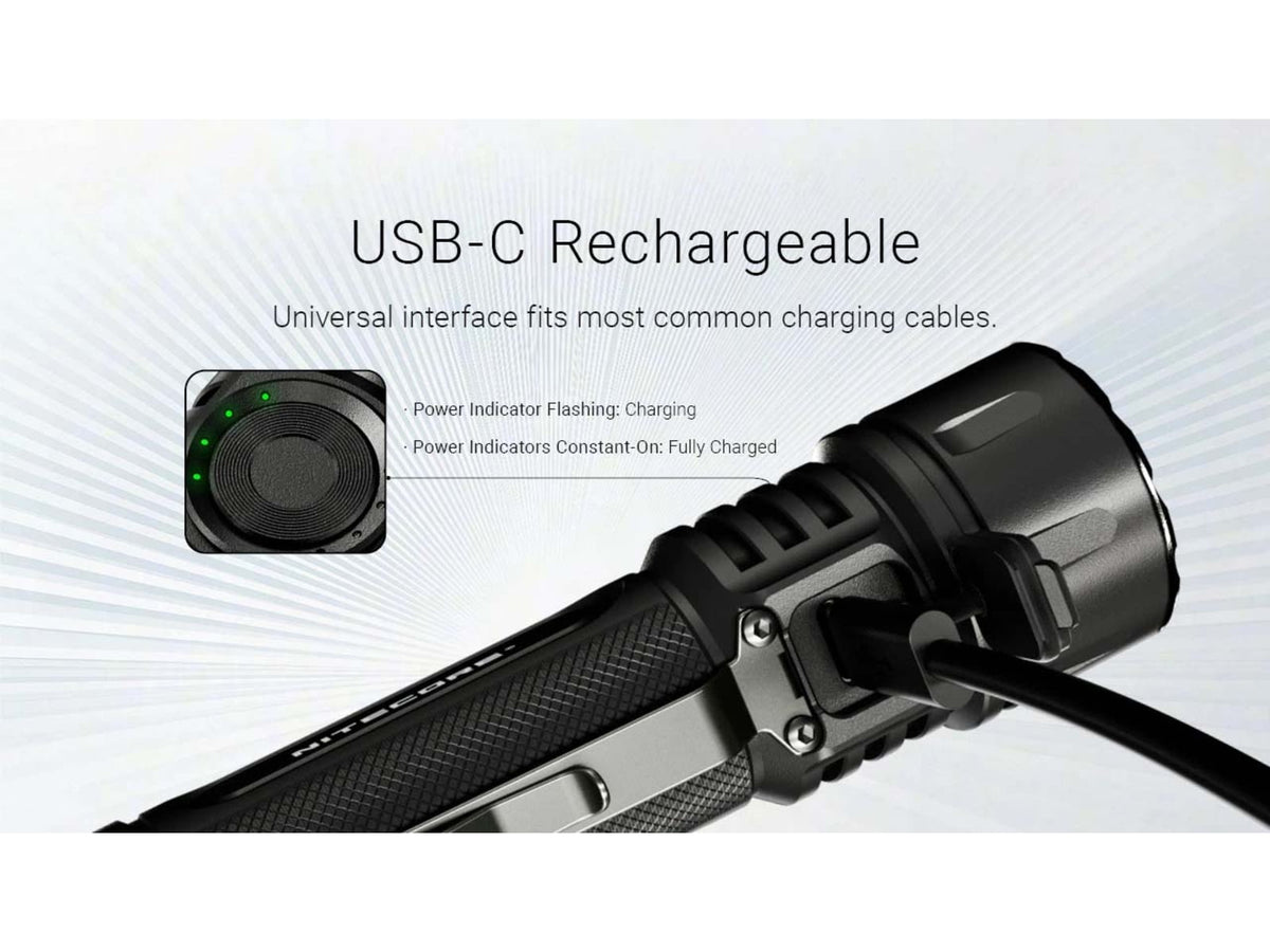 Nitecore EX7 USB-C Rechargeable 6000 Lumens LED Flashlight Black 6952506409563