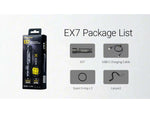 Nitecore EX7 USB-C Rechargeable 6000 Lumens LED Flashlight Black 6952506409563