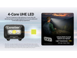 Nitecore HA13 Lightweight LED Headlamp AAA 350 Lumen Black FL-NITE-HA13