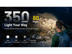 Nitecore HA13 Lightweight LED Headlamp AAA 350 Lumen Black FL-NITE-HA13