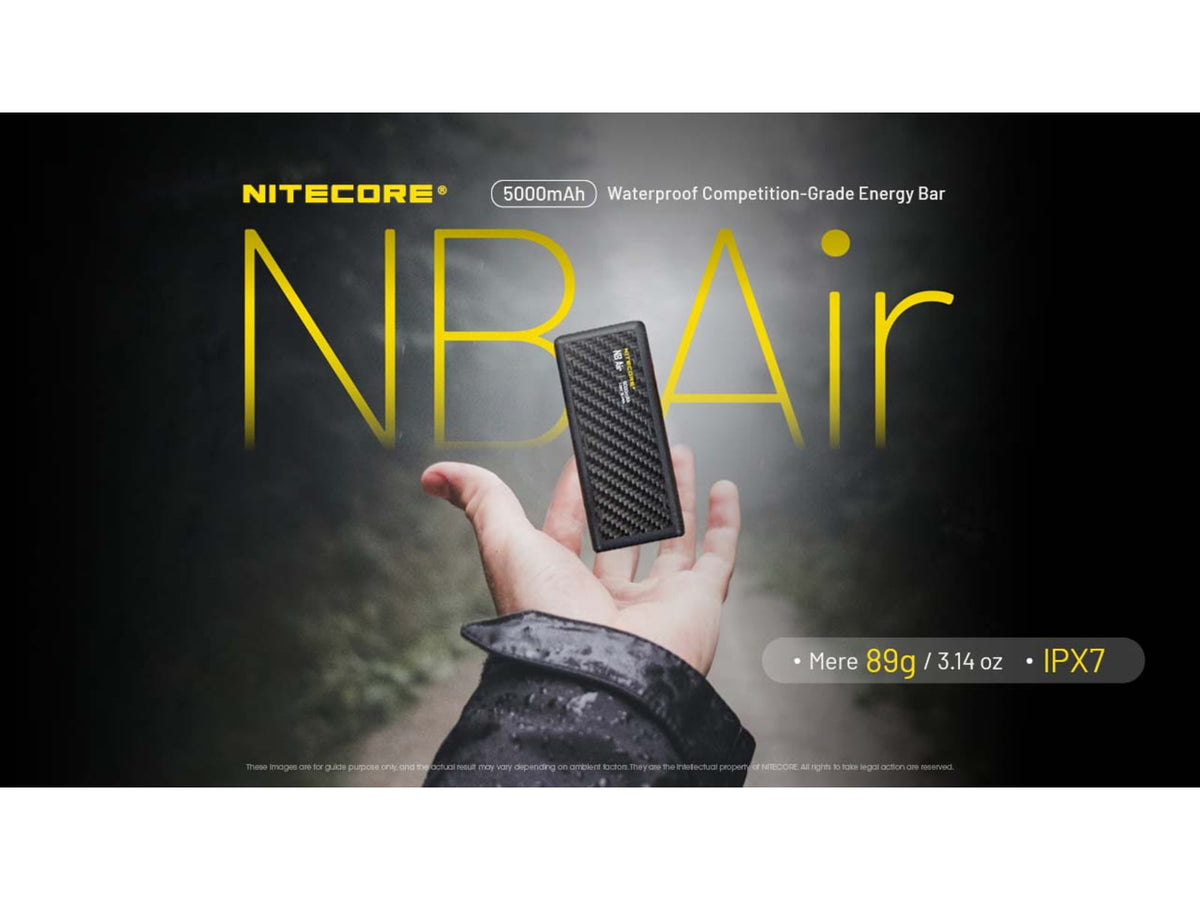 Nitecore NB Air 5000mAh Ultra Lightweight and Slim USB-C Power Bank Carbon Fiber